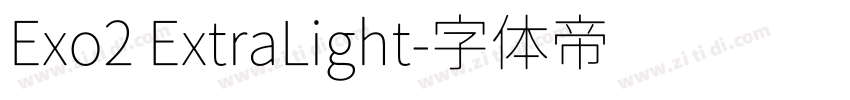 Exo2 ExtraLight字体转换